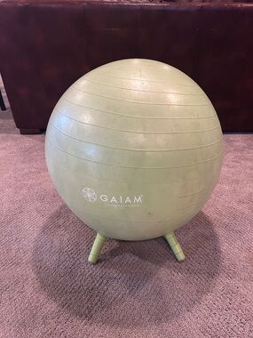 GAIAM Sage Green Fitness Stability Ball Chair